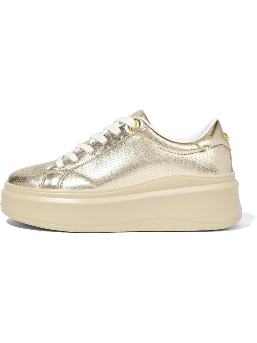 🆕Women's Gold Platform Fashion Sneakers Classic Low Top Thick Sole Casual